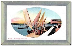 Carte Postale Ancienne Caire Dahabiees sur le Nil Bateaux