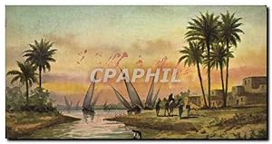 Carte Postale Ancienne Native Village near Caire Egypte