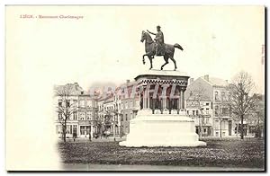 Carte Postale Ancienne Liege Monument Charlemagne