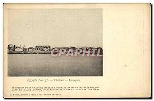 Carte Postale Ancienne Egypte Thebes Louqsor