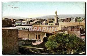 Carte Postale Ancienne Suez vue générale Egypte