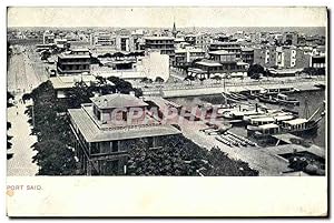 Carte Postale Ancienne Port Said Egypte Bateaux