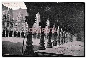 Carte Postale Ancienne Liege Cour Du Palais de Justice