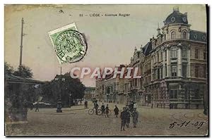 Carte Postale Ancienne Liege Avenue Rogier