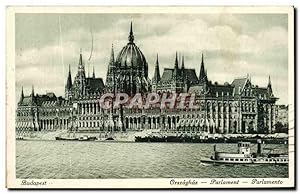 Carte Postale Ancienne Budapest Orszaghaz Parlament Bateau