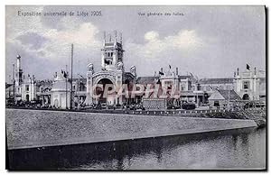 Carte Postale Ancienne Exposition Universelle De Liege 1905 vue générale des Halles