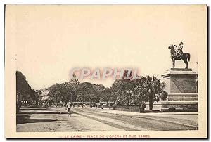 Carte Postale Ancienne Le Caire Place de l'Opera et Rue kamel Egypte Egypt