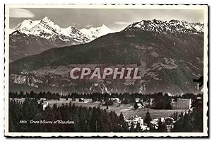 Carte Postale Moderne Crans s Sierre et Weisshorn