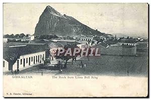 Carte Postale Ancienne Gibraltar The Rock From Linea Bull Ring