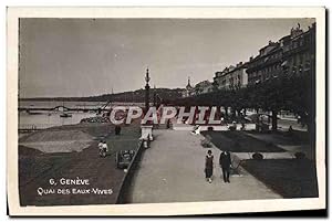 Carte Postale Ancienne Geneve Quai des Eaux Vices