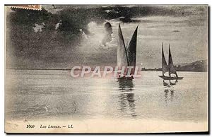 Carte Postale Ancienne Lac Leman Bateau