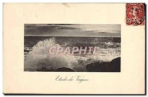 Carte Postale Ancienne Etude de vagues