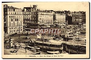 Carte Postale Ancienne Marseille Quai Des Belges Et Quai Du Port Bateaux Tramway