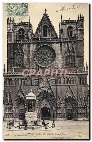 Carte Postale Ancienne Lyon La Cathédrale Saint Jean