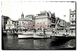 Carte Postale Moderne Marseille Le Quai des Belges et la Canebiere Bateaux