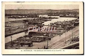 Carte Postale Ancienne Marseille vue générale Des Bassins De La Joliette