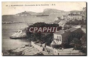 Carte Postale Ancienne Marseille Promenade de la Corniche