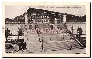 Carte Postale Ancienne Marseille Escalier Monument De La Gare St Charles