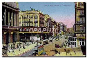 Carte Postale Ancienne Marseille La Canebiere