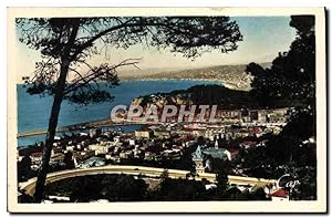 Carte Postale Ancienne Nice Panorama vu du Mont Boron