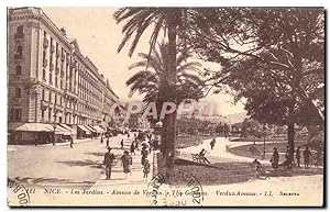 Carte Postale Ancienne Nice Les Jardins Avenue De Verdun