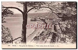 Carte Postale Ancienne Nice vue Prise du Château