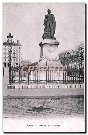 Carte Postale Ancienne Lyon Statue De Suchet