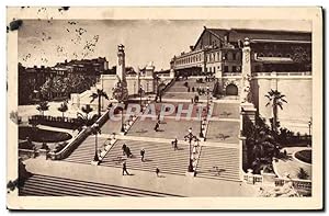 Carte Postale Ancienne Marseille Escalier Monument De La Gare St Charles