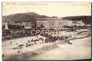 Carte Postale Ancienne Nice le Quai du Midi pendant les regates