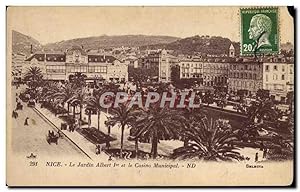 Carte Postale Ancienne Nice Le Jardin Albert 1er Et Le Casino Municipal