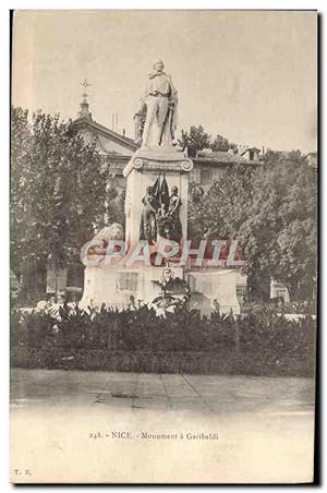 Carte Postale Ancienne Nice Monument a Garibaldi