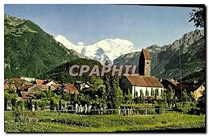 Carte Postale Moderne Interlaken Monch Jungfrau