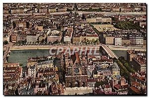 Carte Postale Ancienne Lyon Vye générale Sur Bellecour