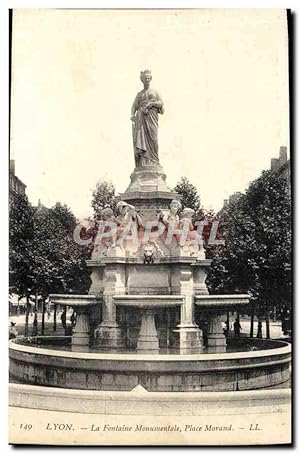 Carte Postale Ancienne Lyon La Fontaine Monumentale Place Morand