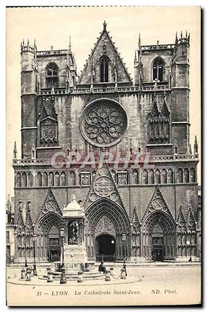 Carte Postale Ancienne Lyon La Cathédrale Saint Jean