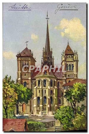 Carte Postale Ancienne Geneve Cathédrale St Pierre