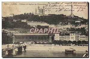 Carte Postale Ancienne Lyon Coteau Et Eglise De Fourviere