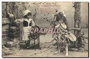 Carte Postale Ancienne Fantaisie Enfants La cigale et la fourmi