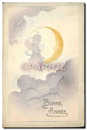 Carte Postale Ancienne Fantaisie Enfant Lune