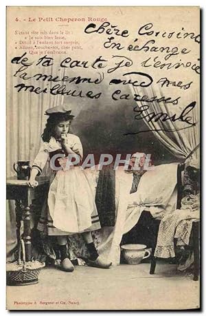 Carte Postale Ancienne Fantaisie Enfant Le petit chaperon rouge