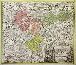 Kst.- Karte, b. J. B. Homann, "Tabula Geographica in qua . Principatvs Gotha, Cobvrg et Altenburg...