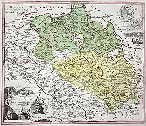 Kst.- Karte, n. J. Hübner b. J. B. Homann, "Totius Marchionatus Lusatiae tam superioris quam infe...