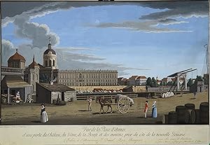 D "Vue de la Place d'Armes, d'une partie du Chateau, du Dome, de la Bourse et des environs, prise...