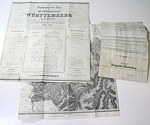 Litho.- Karte in 56 Blatt (inkl. lith Titel), "Topographischer Atlas des Koenigreichs Württemberg...