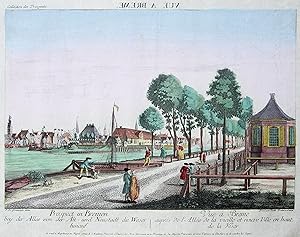 Teilansicht, Altstadt, "Prospect in Bremen bey der Allee von der Alt- und Neustadt die Weser hina...