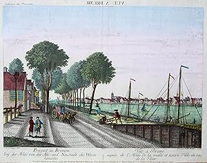 Teilansicht, Weser, "Prospect in Bremen bey der Allee von der Alt- und Neustadt die Weser hinunte...