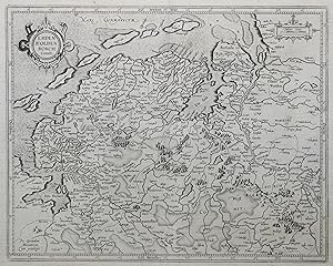 Kupferstich- Karte, b. Hondius n. Mercator, "Emden & Oldenborch Comit.".