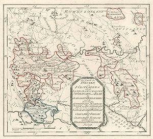 Kupferstich- Karte, b. Reilly, "Die Lande des Fürsten von Fürstenberg oder die Landgrafschaften S...