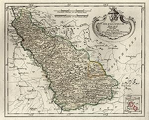 Kupferstich- Karte, v. Reilly, "Das Herzogthum Berg mit den Herrschaften Gimborn, Neustadt, Winne...