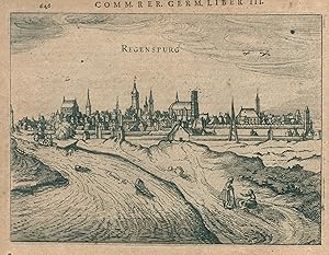 Gesamtansicht, v. Donauufer aus gesehen, irrig mit Regensburg bezeichnet.